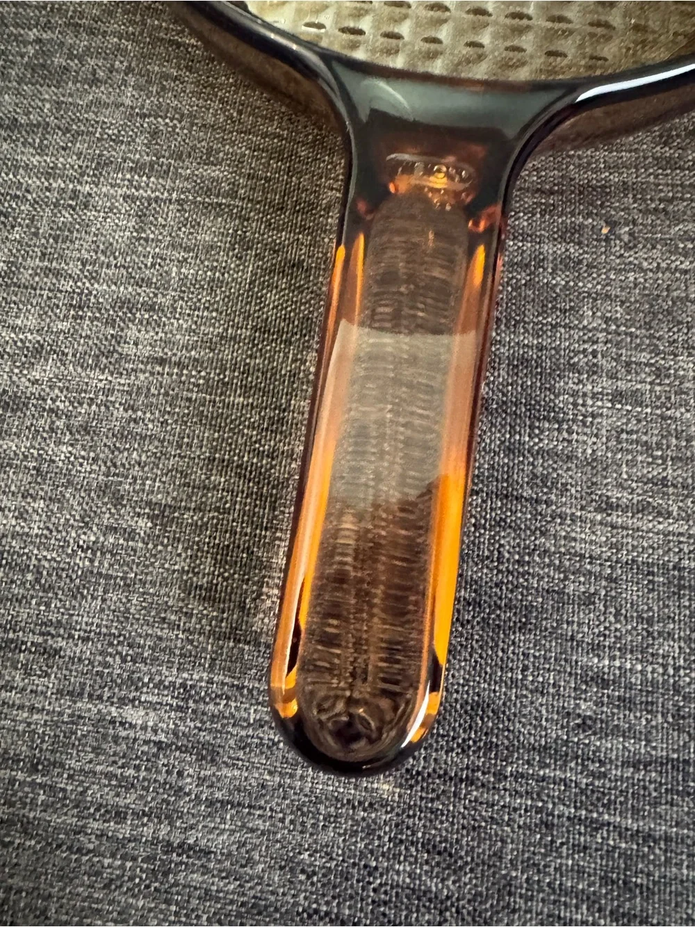 Vintage Corning Ware Pyrex Amber 7 Inch Waffle Bottom‎ Frying Pan Skillet USA